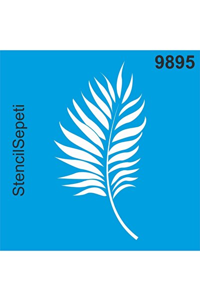StencilSepeti Yaprak Deseni - Stencil Boyama Şablonu 20x20cm