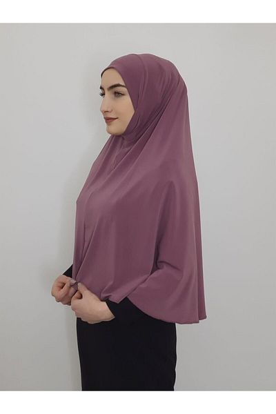 erasra class Takmatikk Practical Ready Big Scarf Hijab Κατάλληλο για Hajj- Umrah-Prayer Dur Lilac