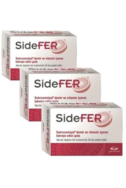 Sidefer Takviye Edici Gıda 20 Sticks 3 lü Paket