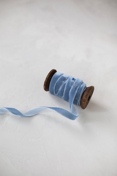 E Elmas Μωβ Μπλε Βελούδινη Κορδέλα 1cm - 5m