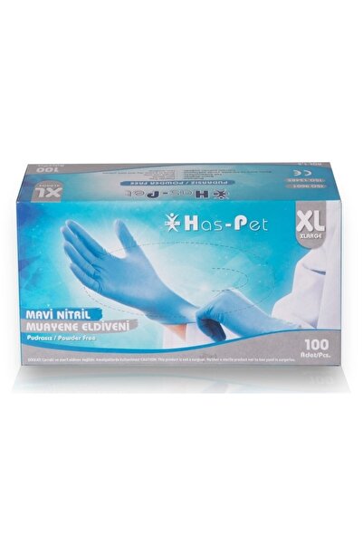 Has-Pet Haspet Pudrasız Mavi Nitril Eldiven Xl Beden 20x100(koli)
