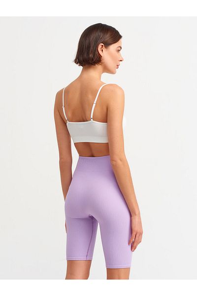 Dilvin Lilac High Waist Biker Shorts