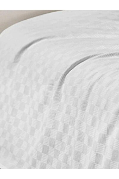 Lotus Home Checkerboard Pattern Pique Double 200 * 240 White Bedspread