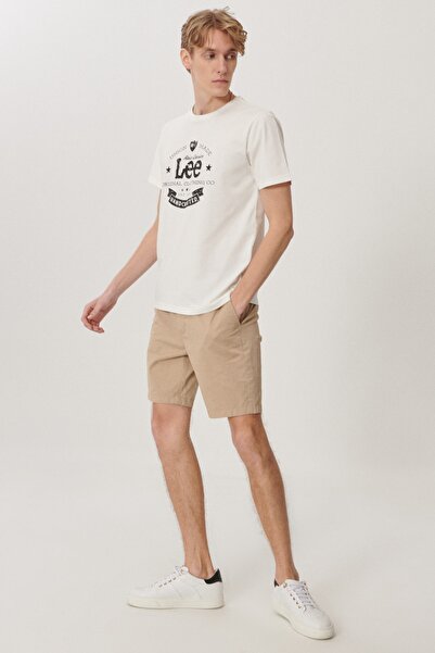 Lee شورت تشينو بخصر عادي وقصة عادية