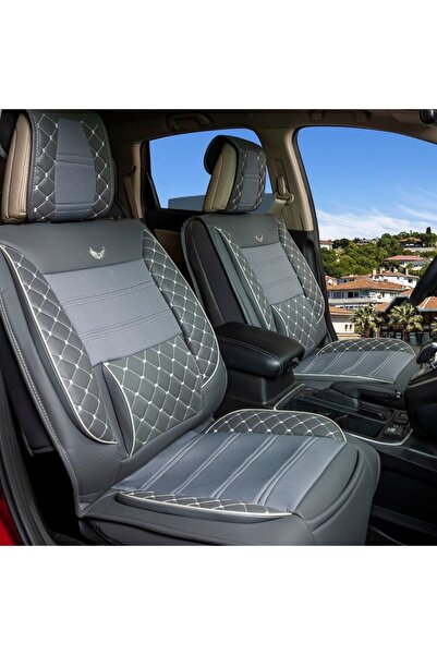 Generic Brand مجموعة غطاء مقعد السيارة الفاخرة من الجلد من Fiat Egea Cross ال...
