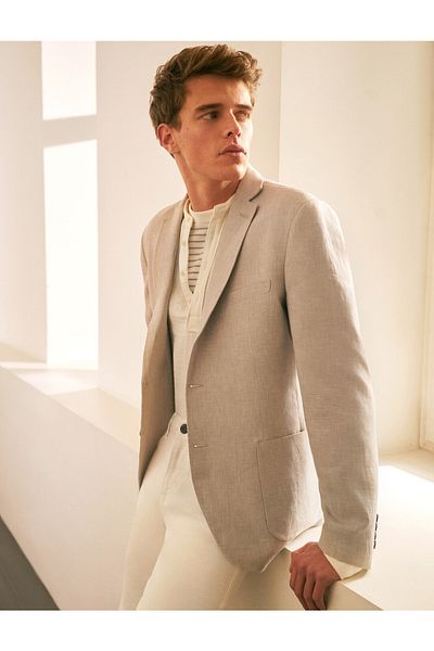 Koton Slim-Fit-Blazerjacke mit Taschen und Knöpfen auf der Vorderseite