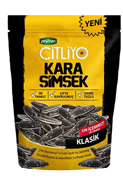 Peyman Çitliyo Kara Şimşek Klasik Tuzlu Çekirdek 120 Gr