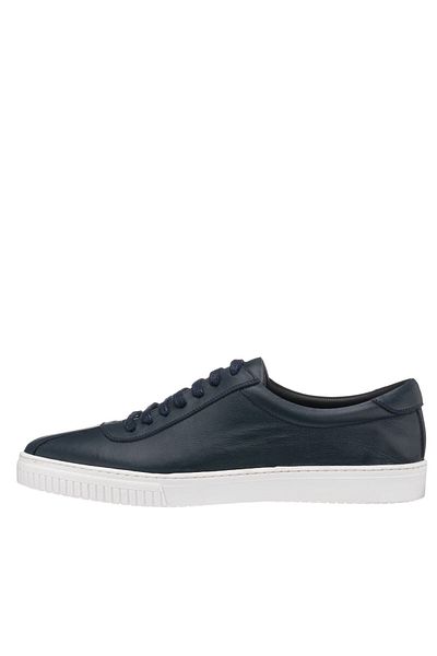 İriadam Kaan-05 Navy Blue Leather Casual Sports Shoes Comfortable Wide Fit New Season