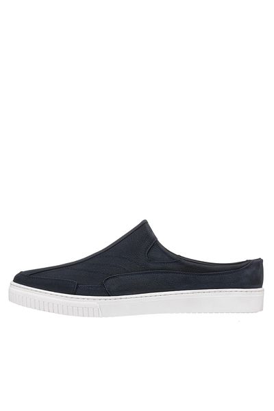 İriadam صندل Kley-01 باللون الأزرق الداكن من جلد البقر Nubuck، تصميم مريح وأنيق وواسع
