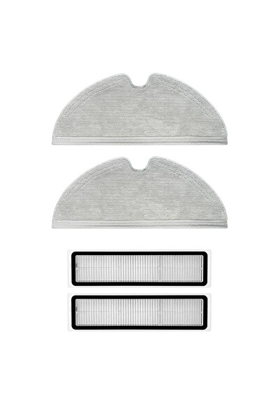 robotyedek مجموعة ممسحة وفلتر سوداء من Dreame L10 - بديل متوافق مع 4 قطع