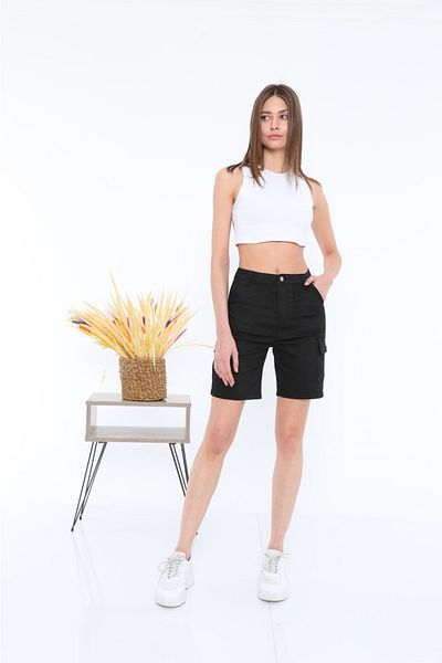 BİKELİFE Shorts - Schwarz - Hoher Bund