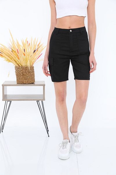 BİKELİFE Shorts - Schwarz - Hoher Bund
