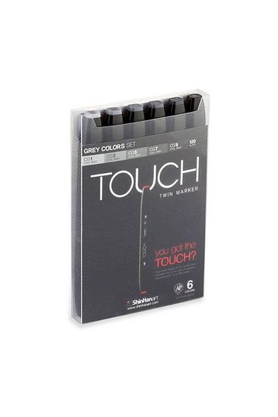 Shinhan Art Touch Twin Marker - 6 Colors Set Gray Shades