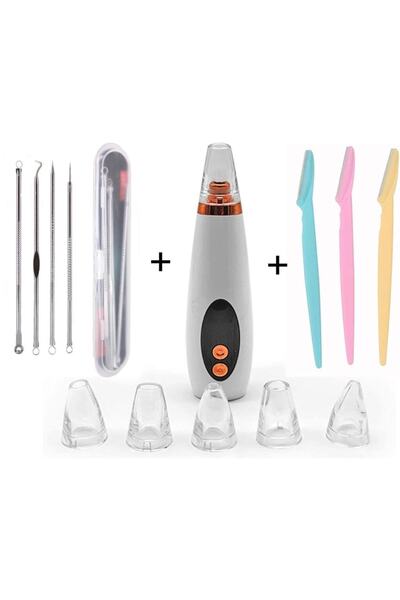 MUJGAN 3'lü Cilt Bakım Seti 4'lü Siyah Nokta Temizleyici Komedon 3'lü Kaş Ust...
