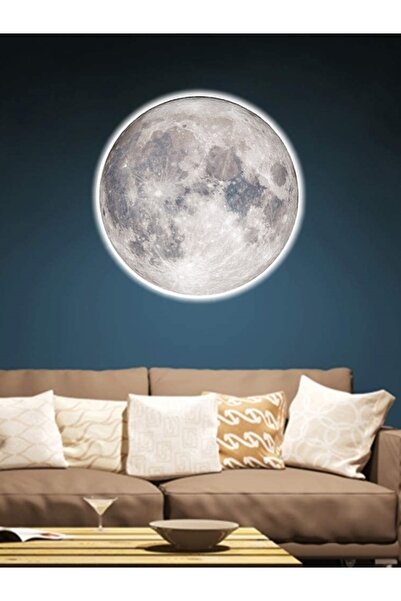 Gökyüzü Panel Moon Led Aplik,30cm Çap, Led 25watt, Modern, Duvar Aplik, Yatak Odası Aplik,salon Aplik Modelleri