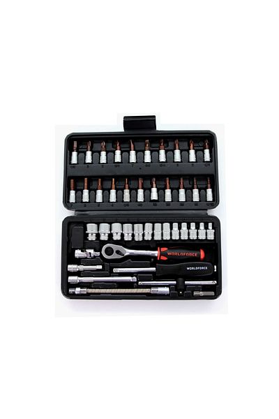Worldforce 11502 Socket Set 46 Pieces S-ultra 1/4''