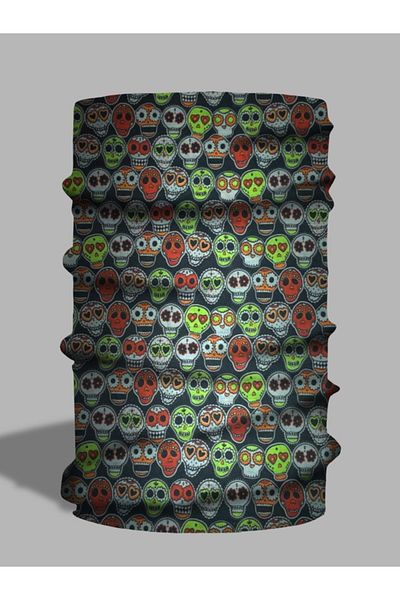 LU&MA Skull Patterned Neck Collar - Paphos