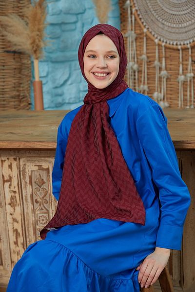 Şalland Freya Shawl Series Claret Red