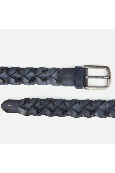 Hotiç Ανδρική ζώνη από γνήσιο δέρμα Navy Blue