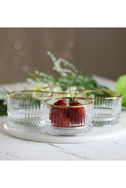 Paşabahçe إليسيا جولدن تاتش - وعاء مذهّب 4 قطع 235 CC 530038