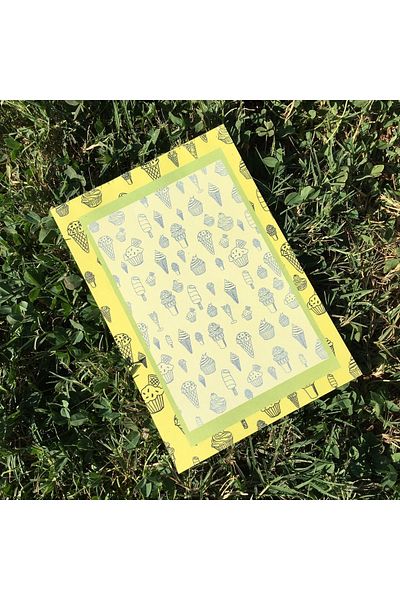 YeşilStationery Ice Cream Patterned Note Paper