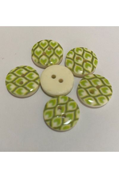 Öztürk Porcelain Covered Baby Button. 1.5cm Pack of 6.