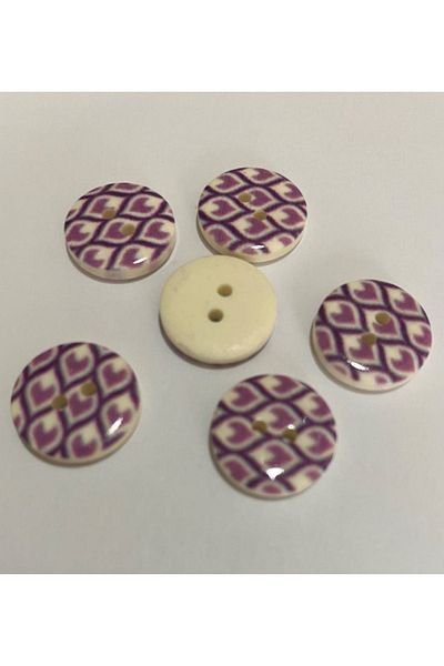 Öztürk Porcelain Covered Baby Button. 1.5cm Pack of 6.