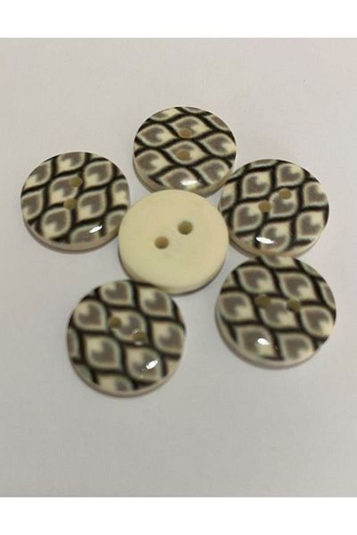 Öztürk Porcelain Covered Baby Button. 1.5cm Pack of 6.