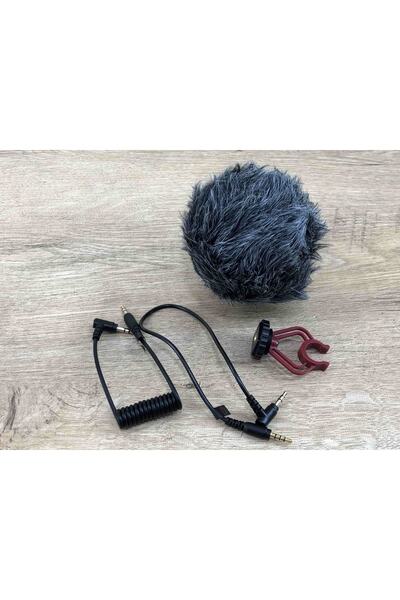 Axe Tools Dış Mekan Çekimleri Için Rüzgar Dirençli Özel Tüylü Mikrofon Kamera Video Canlı Yayın Mikrofonu