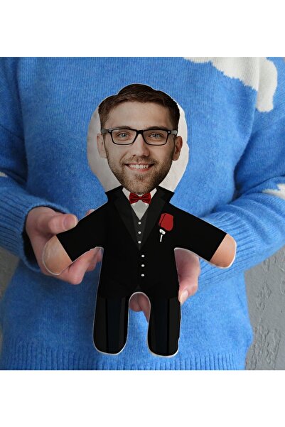 Bk Gift Kişiye Özel Fotoğraflı Baba Tasarımlı Bebek Yastık Model 1