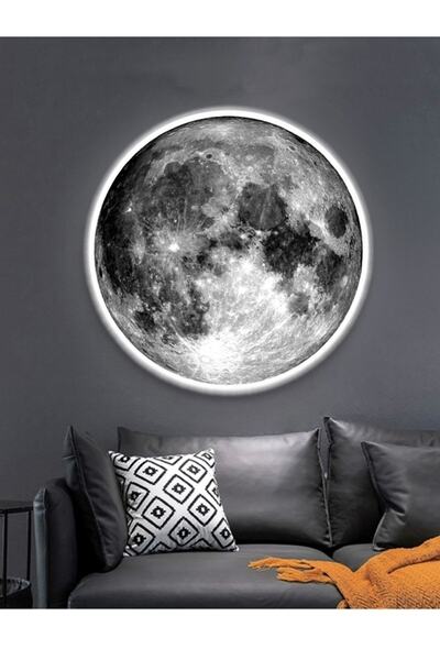 Gökyüzü Panel Moon Led Sconce 30cm 25Watt Bedroom Wall Lamp Sconces