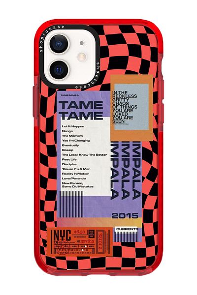 shoptocase حافظة هاتف بتصميم Red Impact Checkers Tame متوافقة مع هاتف Iphone 11