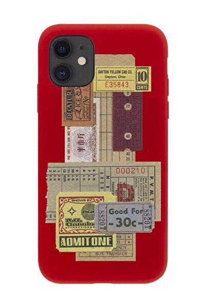 shoptocase Iphone 11 Uyumlu Bilet Pul Tasarımlı Lansman Telefon Kılıfı