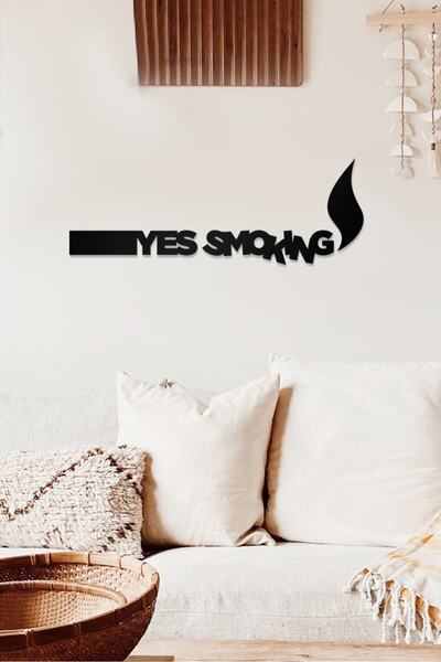 AHWALL Tablou decorativ din lemn cu tematică fumată