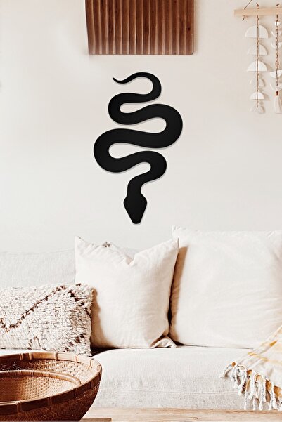 AHWALL Διακοσμητικό Ξύλινο Τραπέζι με Θέμα την Σιλουέτα του Φιδιού