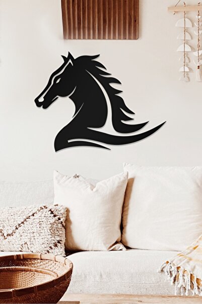 AHWALL Tablou decorativ din lemn cu tematică silueta de cal