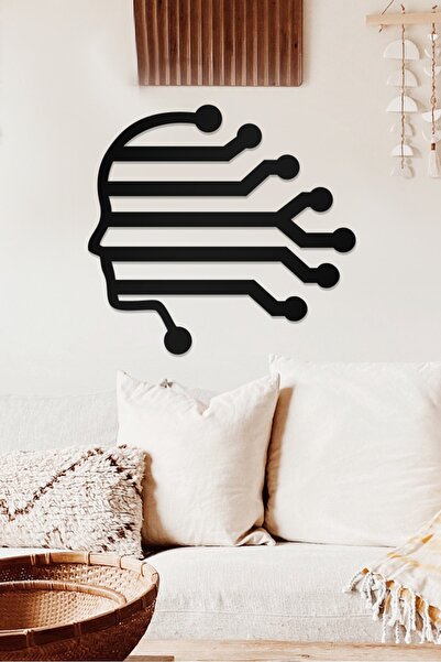 AHWALL Διακοσμητικό Ξύλινο Πίνακα με θέμα την Τεχνολογία και τη Σύνδεση