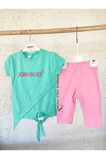Tuffy Smile 2-5 Years T-Shirt Tights Girl's Suit Green