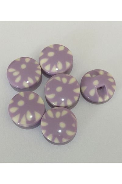 Öztürk Spotted Polyester Baby Button 1.5cm Pack of 6