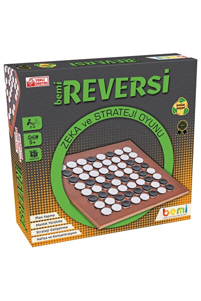 devtoptan Zekice Reversi Wooden Board Intelligence and Strategy Game