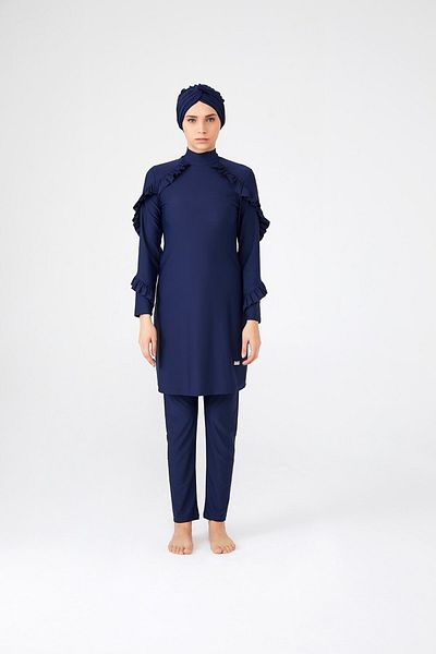 Adasea Γυναικείο μαγιό Lycra Ruffle Design Full Covered Hijab 4104