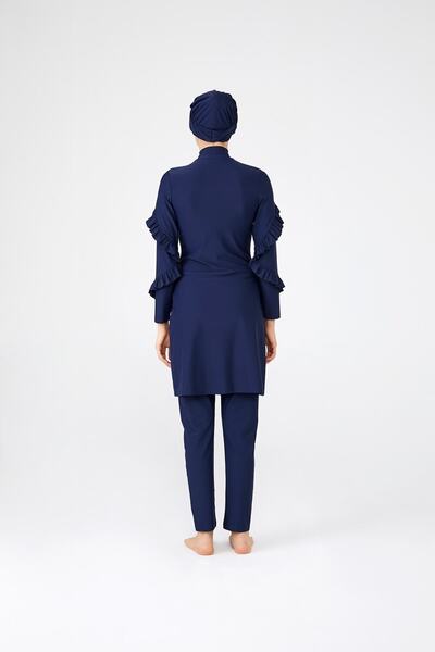 Adasea Жіночий купальник з лікрами та воланами, повністю закритий, 4104