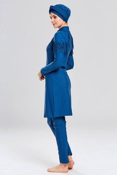 Adasea Γυναικείο μαγιό Lycra Tassel Design Full Covered Hijab 4105