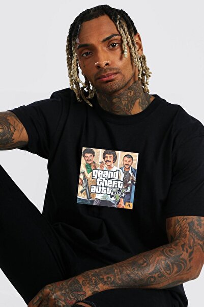 FUWEAR Tricou supradimensionat cu imprimeu Müslüm Azer Ibo Gta