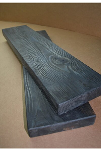 Efe 80x15 Cm Rustik Siyah Yüzer Raf, Boyunuzu Siz Seçin Raf Kestir Tüm Sabitlemelerle Birlikte Gelir