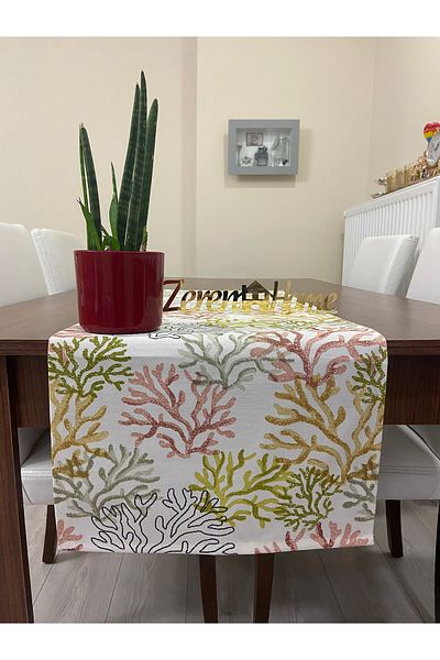 Zeren Home Αδιάβροχο Runner με σχέδιο κοραλλιών 45x160