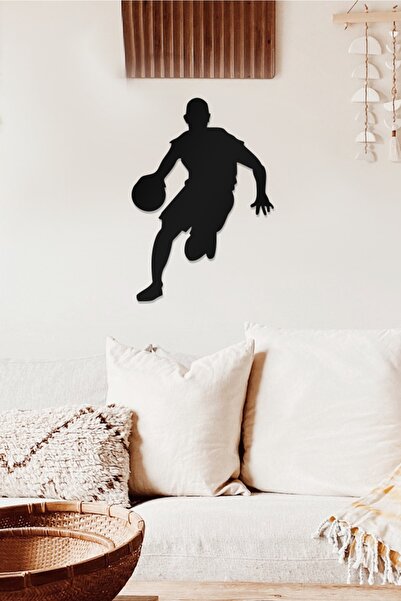 AHWALL Tablou decorativ din lemn cu tematică de baschet