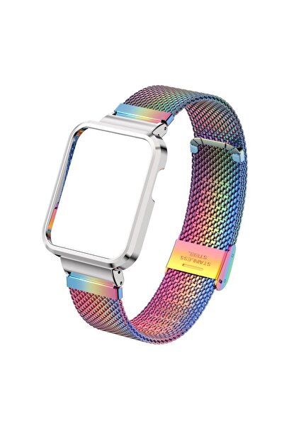 AktarMobile Xiaomi Mi Watch Lite Uyumlu Klipsli Hasır Metal Kordon & Kasa Kor...
