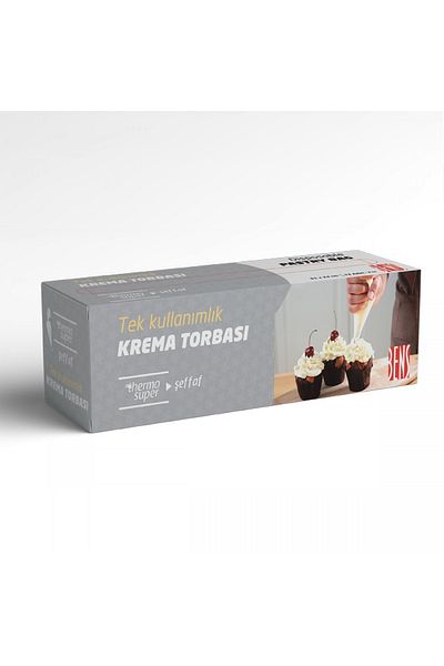 BENS Transparent Cream Whipped Cream Piping Bag Disposable 51cm. 72's