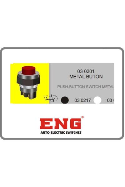 Genel Markalar Marş Basma Buton Metal Kırmızı - 030201